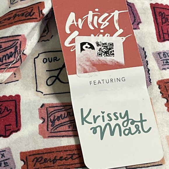 Berkshire Sheet Set Artist Series Pink Love Valentines Tickets Novelty Set Full - Picture 7 of 8